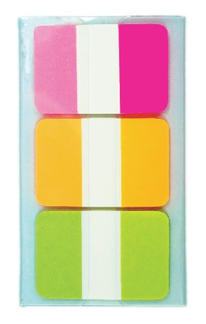 BANTEX 16677 STICKY NOTES  (18 x 38mm) 3 color