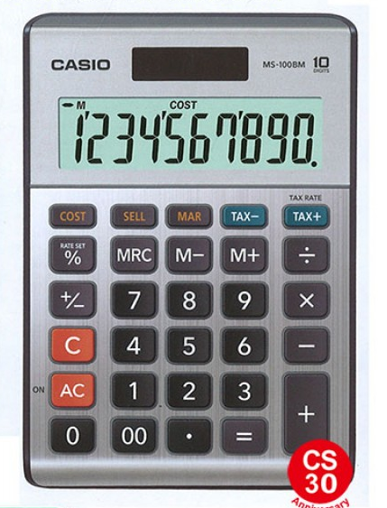 CASIO MS-100BM Desk-Top Calculators (10 digits)