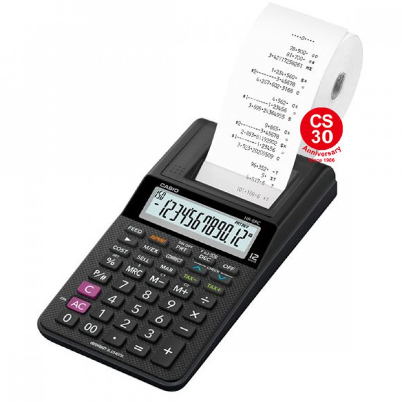 CASIO HR-8RC 出紙計算機(12位)