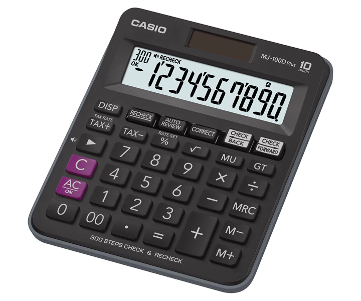 CASIO MJ-100D Plus CHECK CALCULATORS (10 Digits)