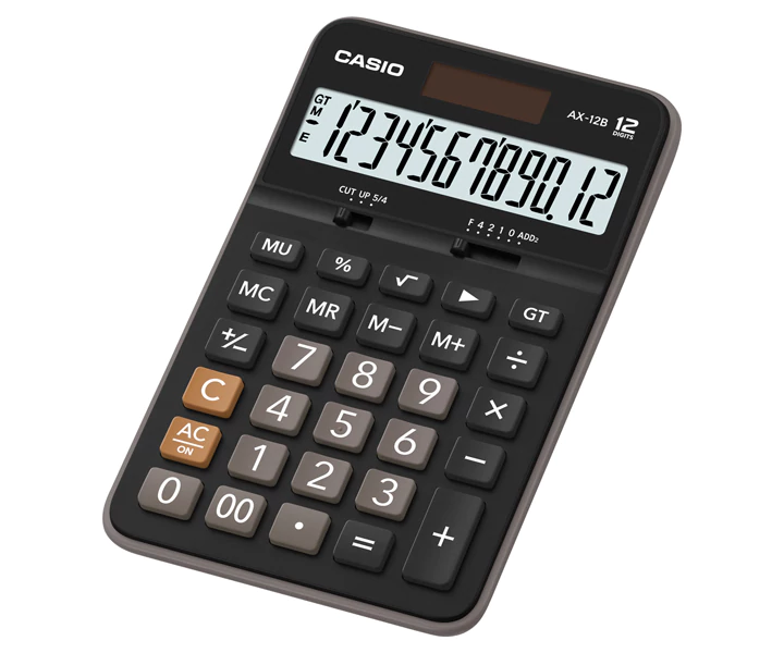 CASIO AX-12B Compact Desk Calculator (12 Digits)