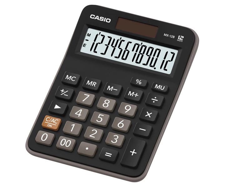 CASIO MX-12B Mini Desk Calculator (12 Digits)