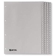 BANTEX 6217 A4 膠質數目索引分類 1-100