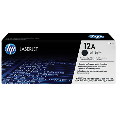 HP 12A 黑色原廠 LaserJet 碳粉盒 (Q2612A)