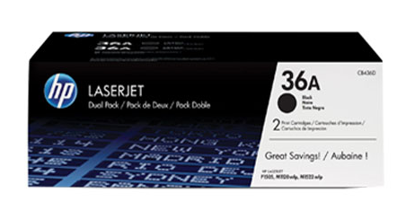 HP 36A 黑色原廠 LaserJet 碳粉盒孖裝 (CB436AD)