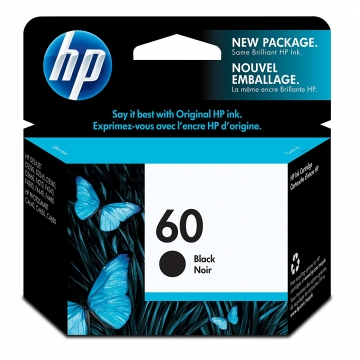 HP 60 黑色原廠墨盒 (CC640WA)