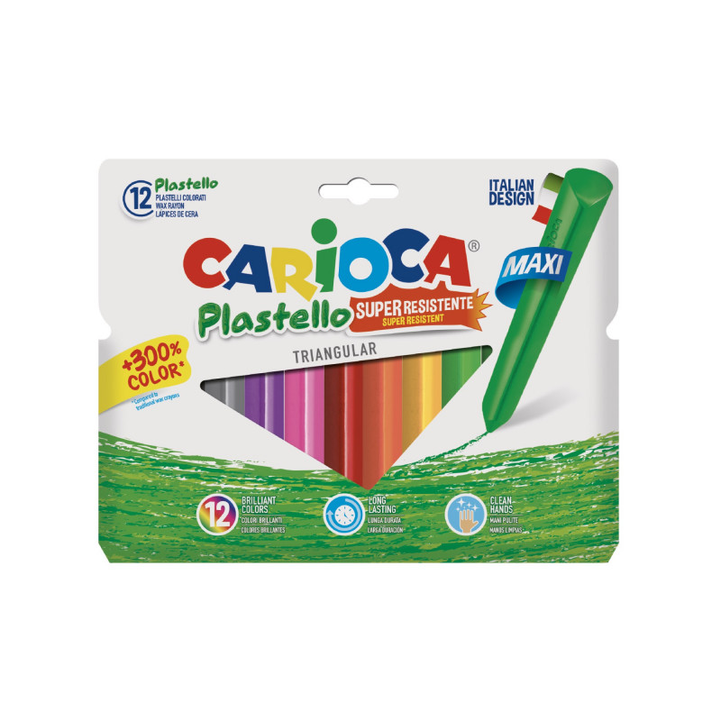 Carioca #42671  12色三角杆蠟筆
