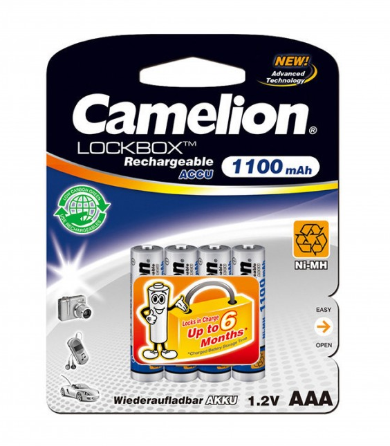 Camelion AlwaysReady 鎳氫耐用充電池 AAA1100mAH (4粒) (半年防走電環保充電池)