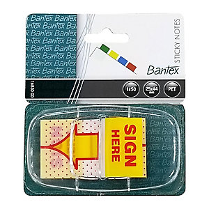 BANTEX 16830 (SIGN hERE )抽取式膠標籤 (25 x 44mm)