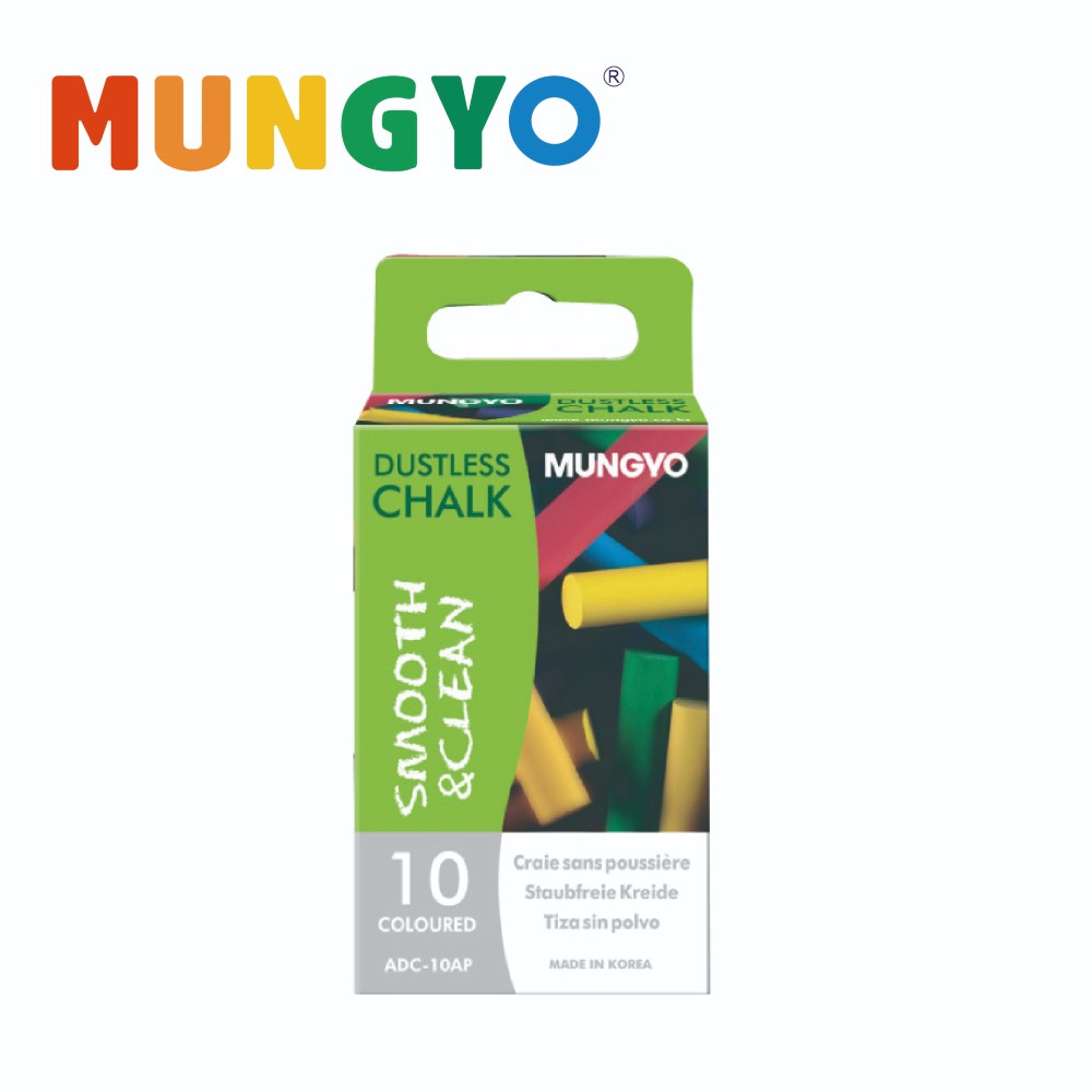 Mungyo 無塵粉筆 (彩色10枝裝) #ADC-10AP