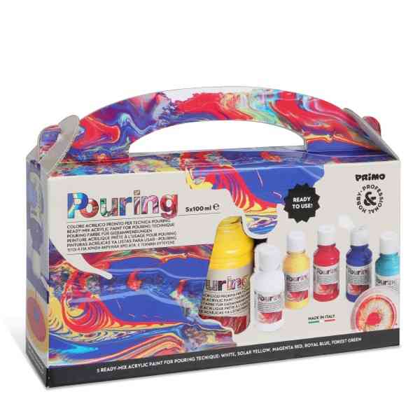 Primo Ready Mix Acrylic Paint for Pouring 5 x 100ml