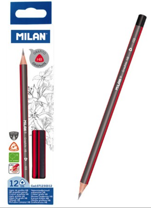 西班牙MILAN 133 HB 防斷三角鉛筆  (12枝裝)