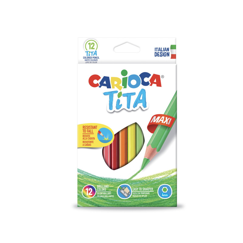 Carioca #42789 12色粗身六角顏色筆 4mm