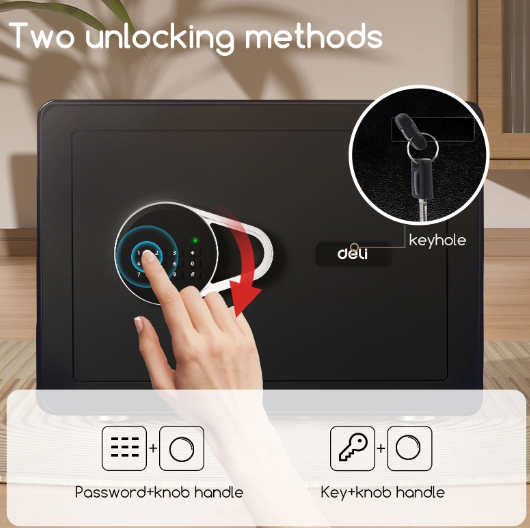 Deli ET540 Key Password Safe 密碼+鎖匙鎖夾萬