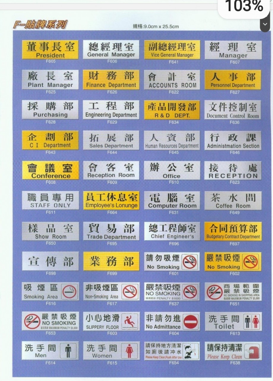 展示貼牌