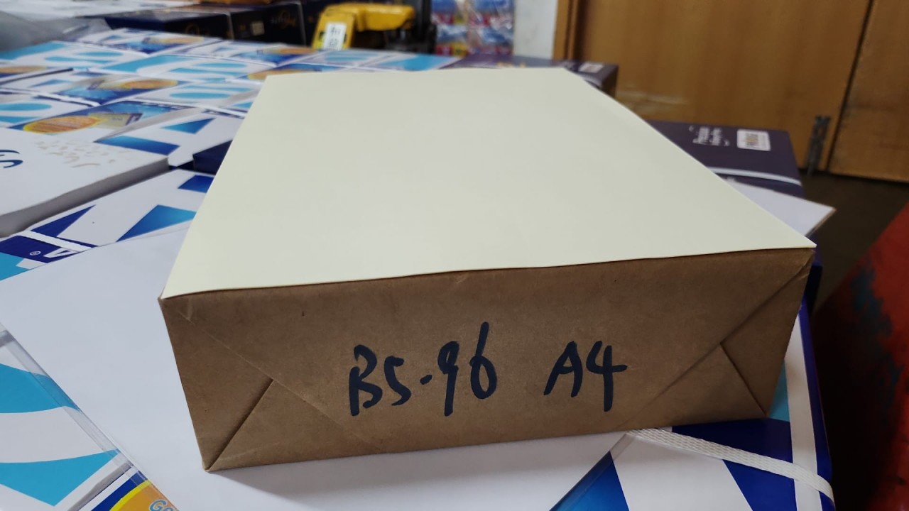 B5-96 A4 Cream Laid 96gsm 米黃色契約紙 @500
