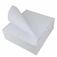 5.5"x9.5" 白色電腦紙 - 1 PLY